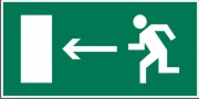 Направление к эвакуационному выходу налево