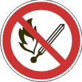 Запрещается пользоваться открытым огнем и курить